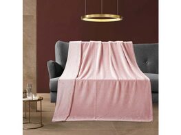 Classic Textured Fleece Throw Blush