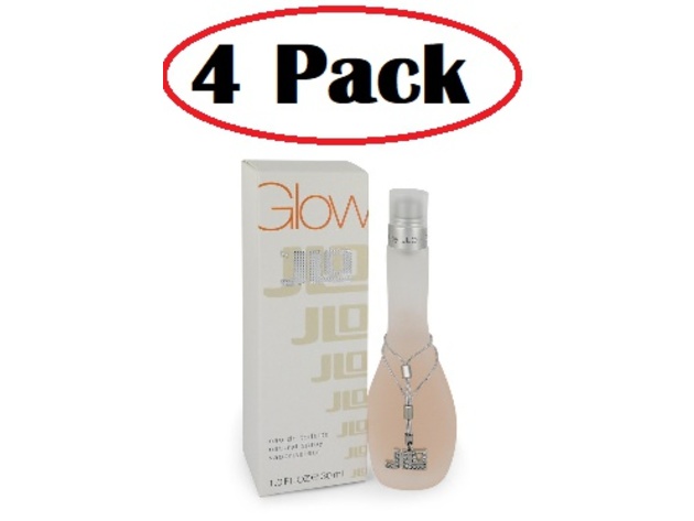 4 Pack of Glow by Jennifer Lopez Eau De Toilette Spray 1.0 oz