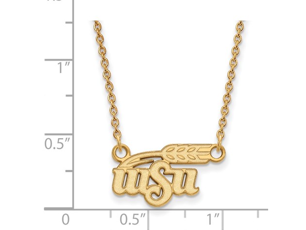 NCAA 10k Yellow Gold Wichita State Small Pendant Necklace