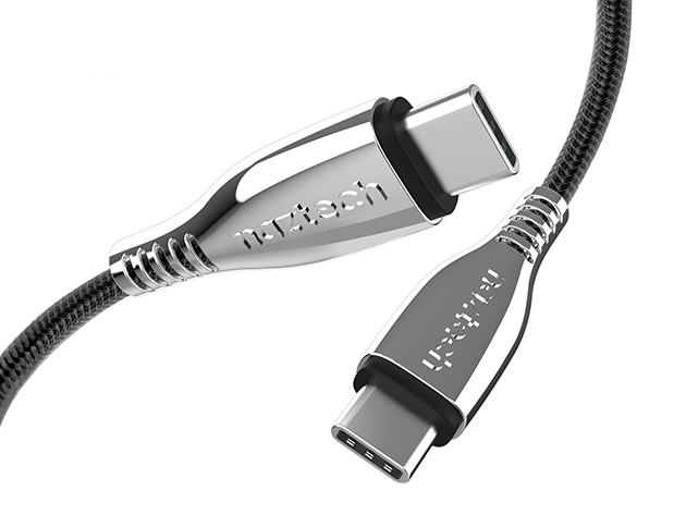 15501-HYP  Titanium USB-C to USB-C Braided Cable 6ft (15501-HYP)