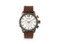 Breed Manuel Chronograph Leather-Band Watch w/Date - Brown/Gunmetal
