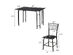 Costway 5 Piece Dining Set Home Kitchen Table and 4 Chairs with Metal Legs Modern Black