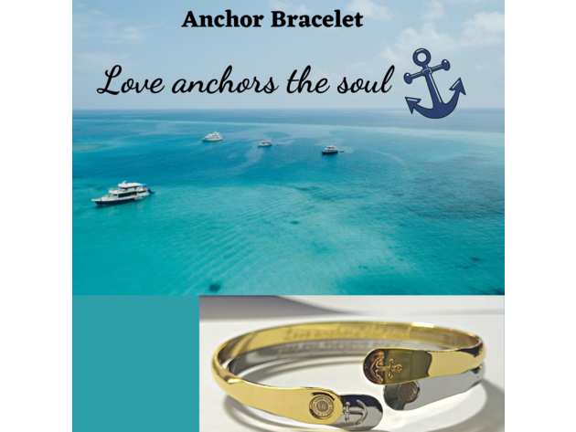 Anchor Bracelet Engraved Bracelets Love Anchors the Soul Anchor Bracelet Women