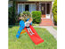 Costway Children Kids Junior Folding Climber Play Slide Indoor Outdoor Toy Easy Store - Blue + Red + Yellow