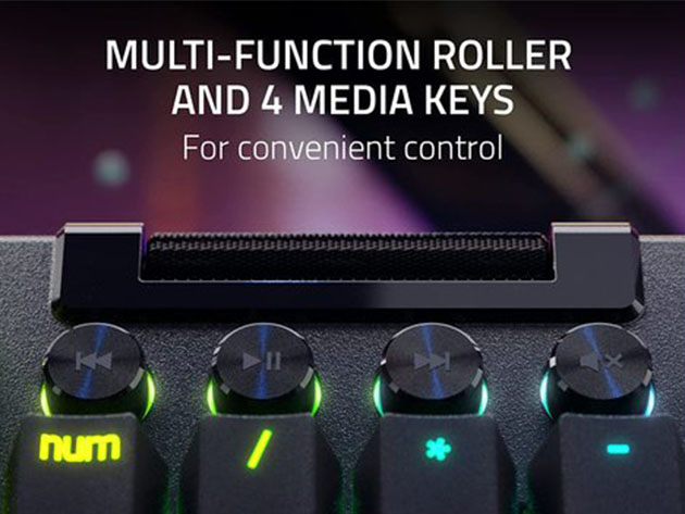 Razer BlackWidow V4 Pro Full Size Wired Mechanical Linear Switch Gaming Keyboard w/ Chroma RGB Backlighting (Refurbished)