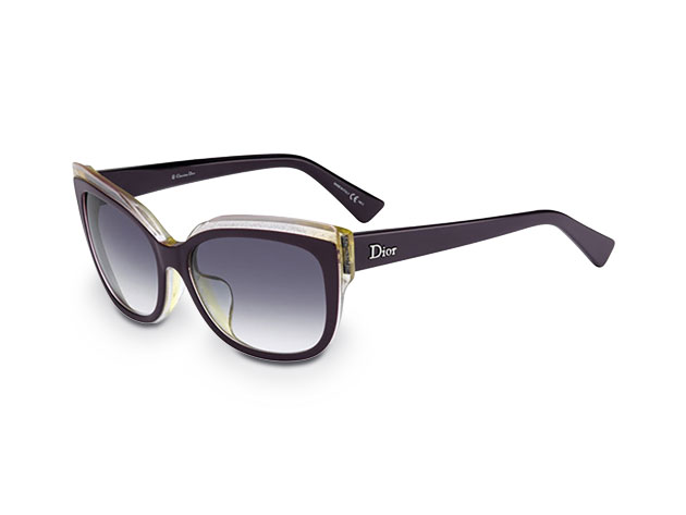Dior Black & Silver Cat Eye Sunglasses 