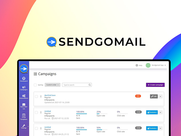 Sendgomail: Lifetime Subscription (Pro Plan)