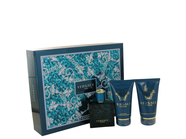 Versace Eros by Versace Gift Set -- 1.7 oz Eau De Toilette Spray + 1.7 Shower Gel + 1.7 oz After Shave Balm