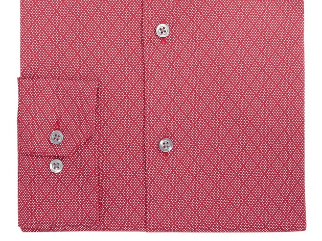 Alfani Men's Slim-Fit Performance Stretch Easy-Care Dress Shirts  Red Size 32-33