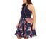 B Darlin Women's Trendy Plus Size Illusion Floral-Print Fit & Flare Dress Blue Size 18