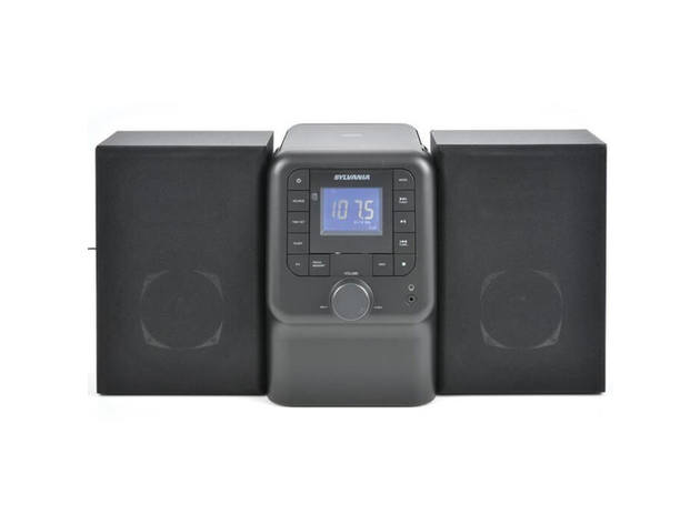 Sylvania SRCD2732BTBK Bluetooth Micro System with FM Radio and CD Player - Black