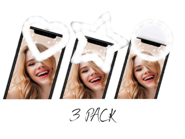 Assorted Selfie LED Ring Lights (3-Pack)