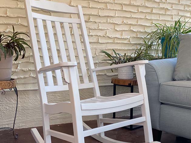 World S Finest Outdoor Rocker Stacksocial, Best White Porch Rocking Chair