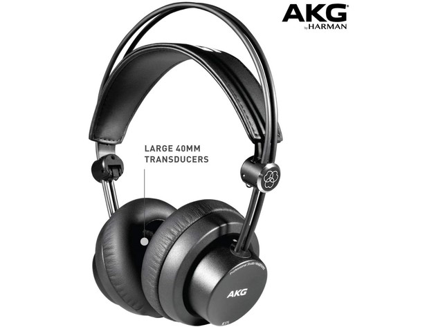 AKG K175 On-Ear Closed-back Foldable Studio Headphones - Black