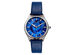 Bertha Georgiana Mother-Of-Pearl Leather-Band Watch (Silver/Blue)