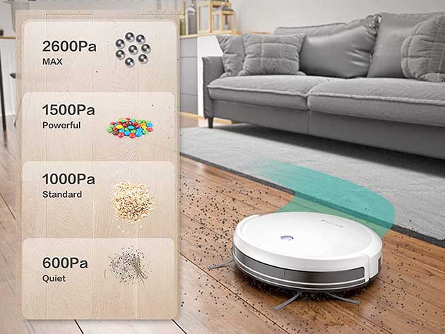 SmartAI G50 2600Pa Robot Vacuum & Mop Combo (White)