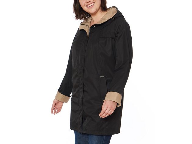 Jones new york sales water resistant hooded raincoat