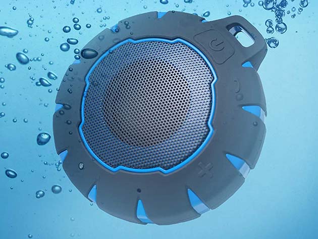 Make Bath Time Fun or Relax to Your Favorite Music with This Shower Speaker's Bluetooth 5.0 Technology, Waterproof Silicone Strap, & Portable Design