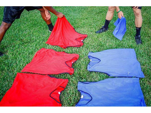 Unlimited Nylon Mesh Scrimmage Team Practice Vests Pinnies Jerseys Bibs,12-Blue (Like New, No Retail Box)
