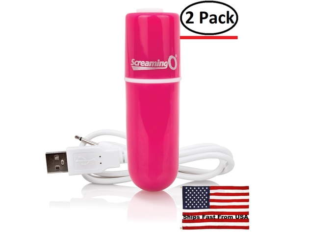 ( 2 Pack ) Charged Vooom Rechargeable Bullet Vibe - Pink