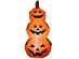 Costway 5 Ft  Halloween Inflatable 3-Pumpkin Stack Blow Up Pumpkin Ghost Yard Decoration 