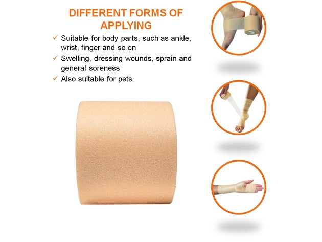 GSPORT Foam Underwrap - Sports Prewrap for Athletic Tape Comfortable for your Skin - 7 CM x 27 M (4 Pack)