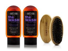 The Wash Vegan Oil-Free Salicylic Cleanser (2-Pack) & The Beard Brush Set