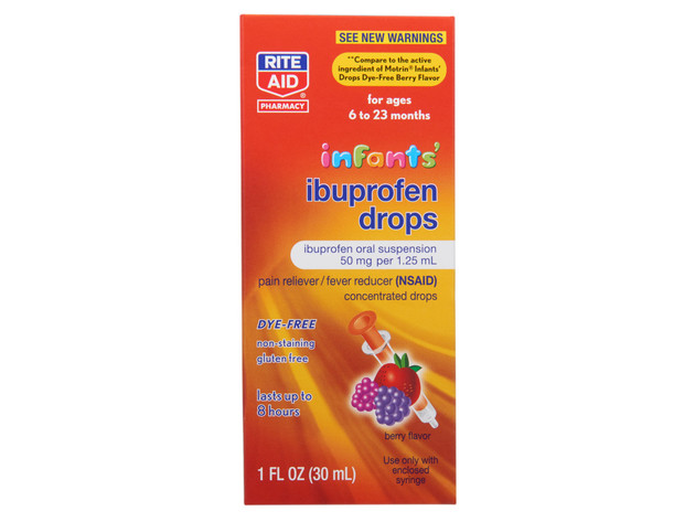 Rite Aid Infants' Ibuprofen Drops for Ages 6-23 Months, Berry Flavor, 1 Fluid Ounce