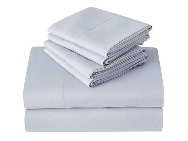 Kathy Ireland 6-Piece Brushed Microfiber Sheet Set (Light Grey/Full)
