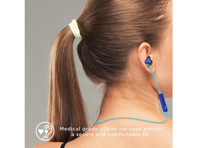 TCL SOCL100BTBLU In-Ear Bluetooth Headphones - Ocean Blue
