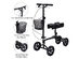 Costway Steerable Foldable Knee Walker Scooter Turning Brake Basket Drive Cart Black 