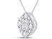 1/2 Carat (ctw G-H, I1-I2) Princess Cut Diamond Pendant Necklace in 14K White Gold with Chain
