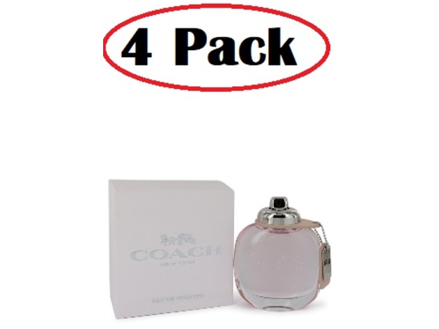 4 Pack of Coach by Coach Eau De Toilette Spray 3 oz