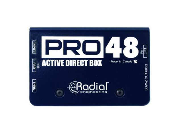 Radial Pro48 Active 48-Volt Compact Direct Box for Active Guitars - MultiColored (Used, Damaged Retail Box)