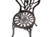 Cast Aluminum Patio Furniture Tulip Design Bistro Set Antique Copper - as pic