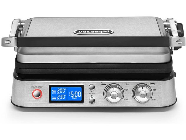 DeLonghi FBA CGH1030D Livenza All-Day Grill, Griddle & Waffle Maker,Large Silver (Refurbished)