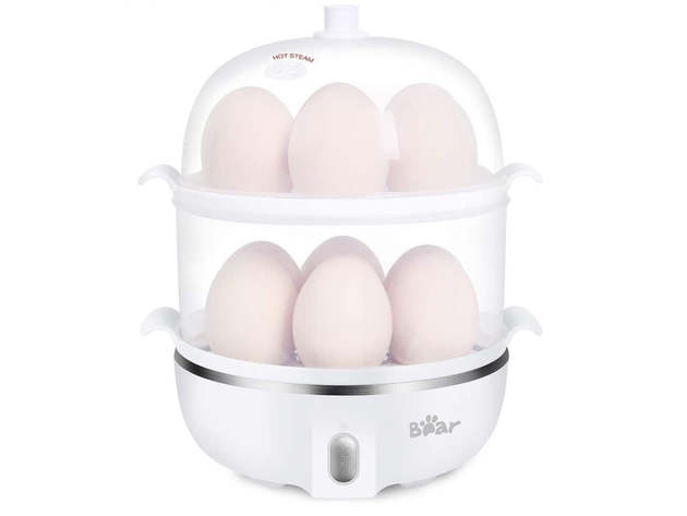 Rapid 14-Egg Cooker with Auto Shut-Off (White)