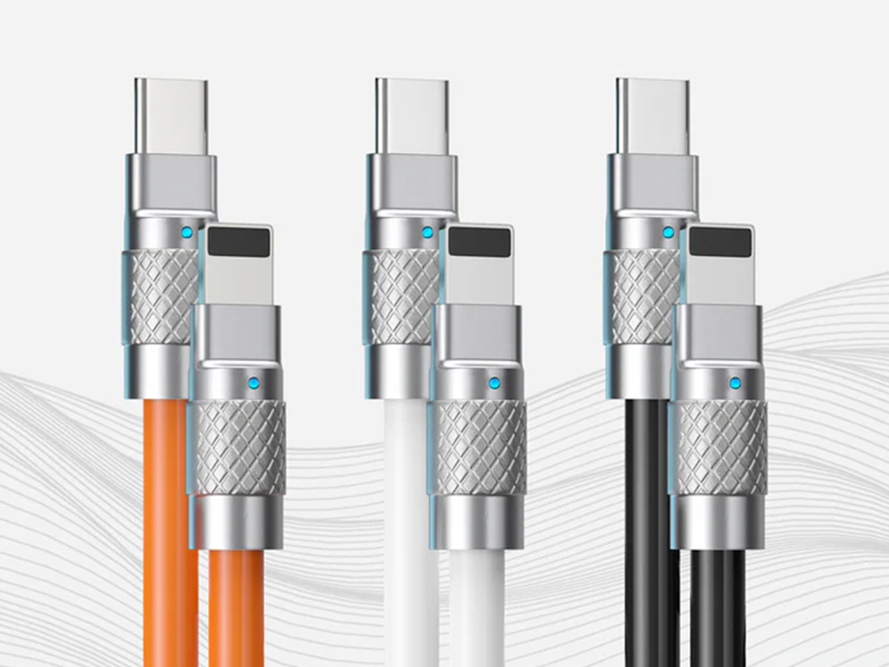 TsumoCharge® 100W USB-C Silicone Charging Cable (4-Pack)