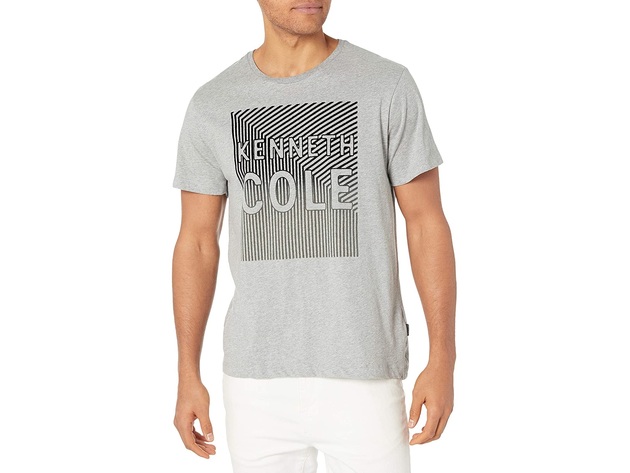 Kenneth Cole Short Sleeve Graphic Tee Gray Size 2 Extra Large