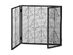 Costway Folding 3 Panel Steel Fireplace Screen Doors Heavy Duty Christmas Tree - Black