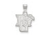 Sterling Silver Bowling Green State Small 'BG' Mascot Pendant