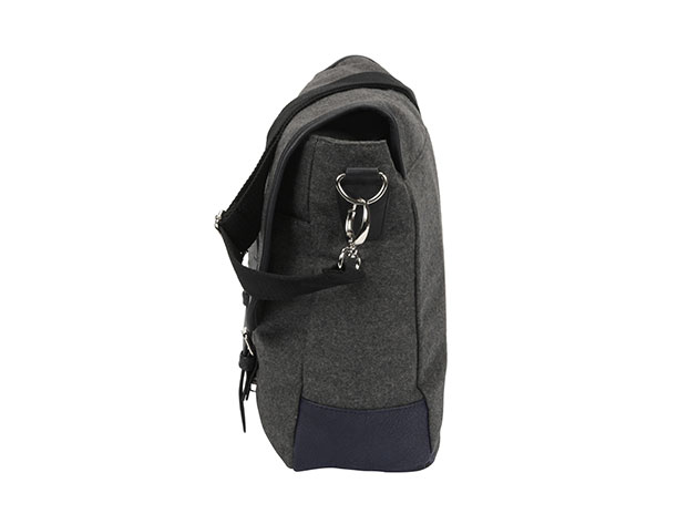 Wooly 10,000mAh Charging Messenger Bag (Dark Grey)
