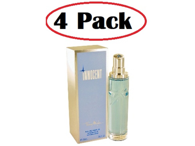 4 Pack of ANGEL INNOCENT by Thierry Mugler Eau De Parfum Spray (Glass) 2.6 oz