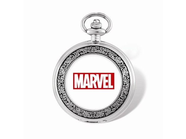 Marvel Boys Spiderman Face w/Chain Pocket Watch
