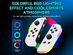 Wireless Controllers for Nintendo Switch with RGB Lights (White)