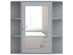 Costway Wall Mounted Medicine Cabinet w/Mirrored Door and 6 Open Shelves- Gray