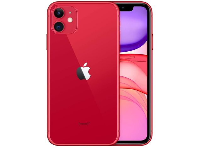 Apple iPhone 11, US Version, IOS Bluetooth 4G 64GB Unlocked Smartphone - Red (Used, No Retail Box)
