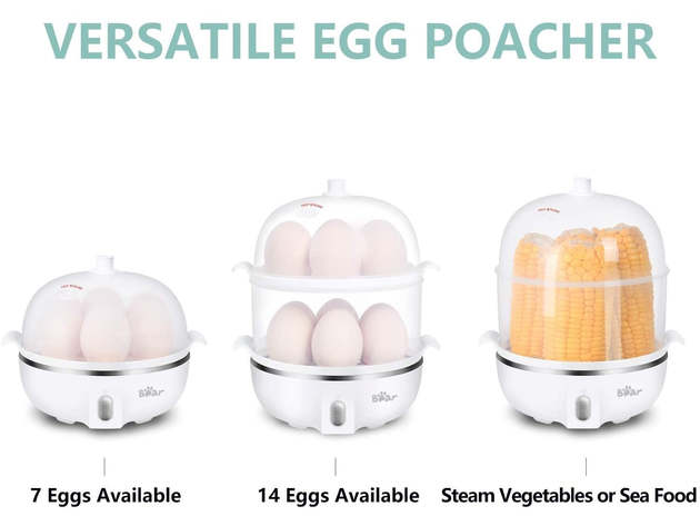 Rapid 14-Egg Cooker with Auto Shut-Off (White)