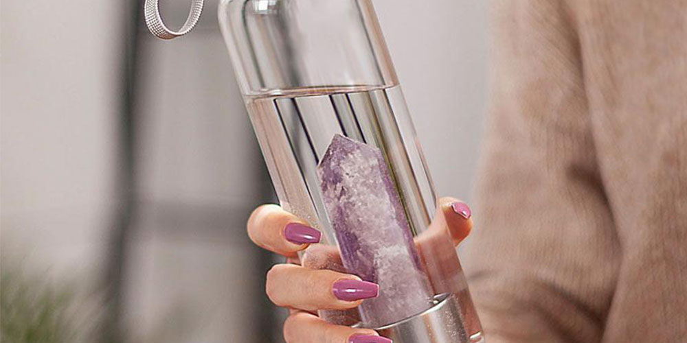 Pure Essence Natural Stone-Infused Water Bottle