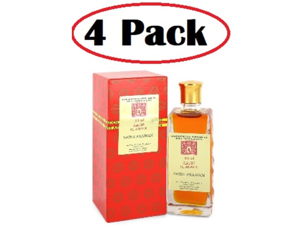 4 Pack of Al Anaka by Swiss Arabian Concentrated Perfume Oil Free From Alcohol (Unisex) 3.2 oz